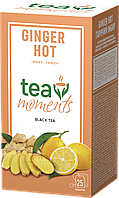 Чай Tea Moments "Ginger Hot" черный с имбирем и лимоном, 25 сашетов