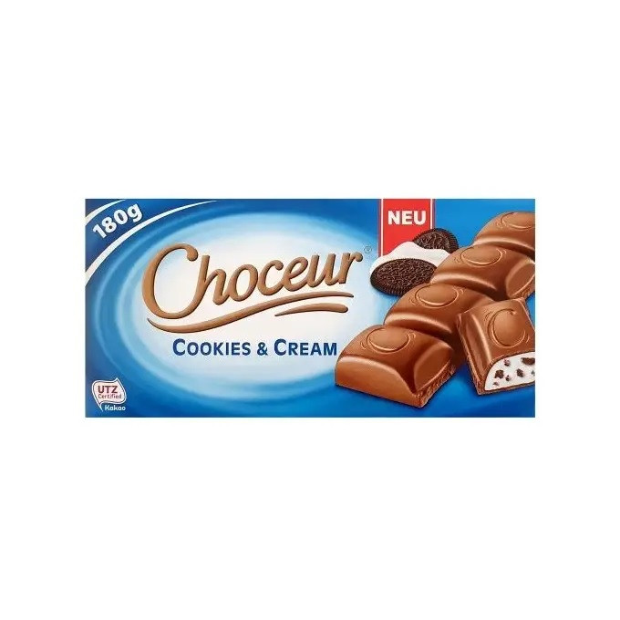 Шоколад Молочний Choceur Cookies & Cream Печиво та Вершки 180 г Німеччина, фото 1