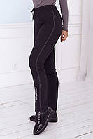 Женские утепленные брюки спортивного стиля из трикотажа тринитка с начесом 60