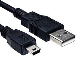Кабель mini USB, 1м, чорний ТМ Китай