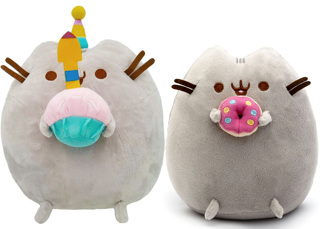Набір м'яких іграшок S&T Пушин кет Pusheen cat 21х25 см 2 шт Сірий (n-9990)