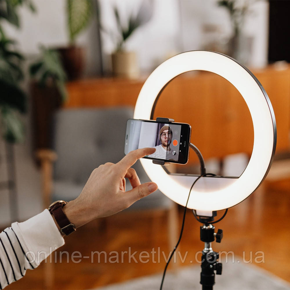 Кольцевая LED лампа для селфи 33 см, M-33 от USB Розовый / Светодиодная  кольцевая лампа для телефона (ID#1721129901), цена: 428 ?, купить на Prom.ua