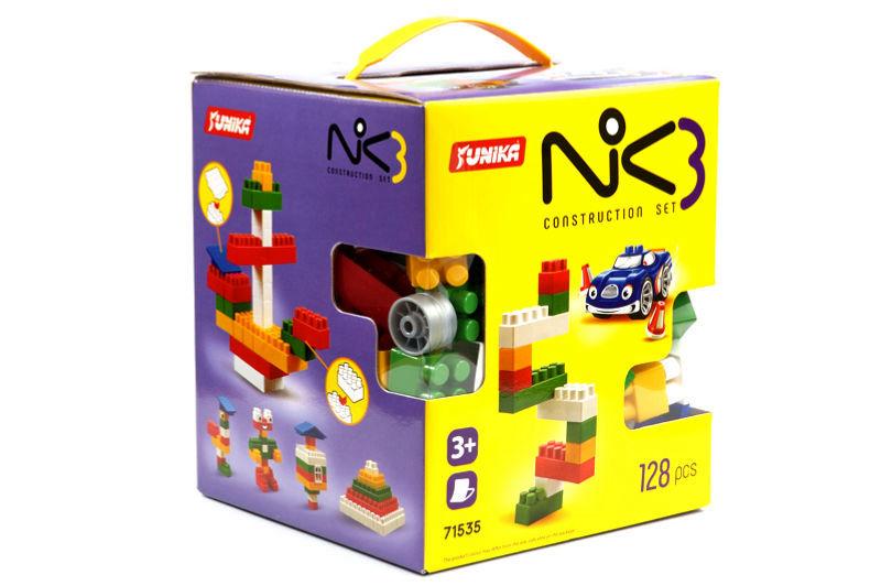 Конструктор Нік 3 в подарунковій коробці, великі деталі ТМ Юніка, 128 дет.
