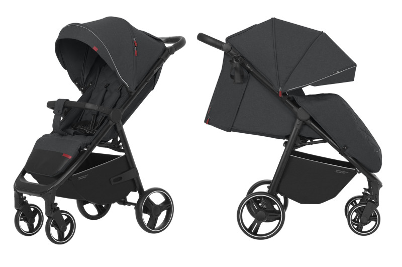 Коляска дитяча прогулянкова Каррелло Браво CRL-8512 сіра Carrello Bravo Serious Grey