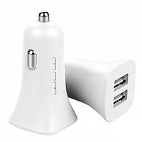 Автомобільний зарядний пристрій USB WUW C140 2USB/2.4A White