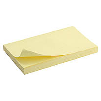 Блок паперу з клейким шаром 75х125мм 100 аркушів жовтий Axent Delta D3316-01, 37033