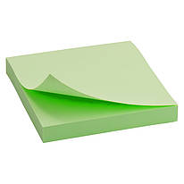 Блок паперу з клейким шаром зелений 75*75 мм 100 аркушів Delta by Axent, D3314-02, 37030