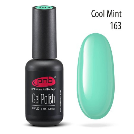 Гель-лак PNB 163 Cool Mint (М'ятний), 8 мл