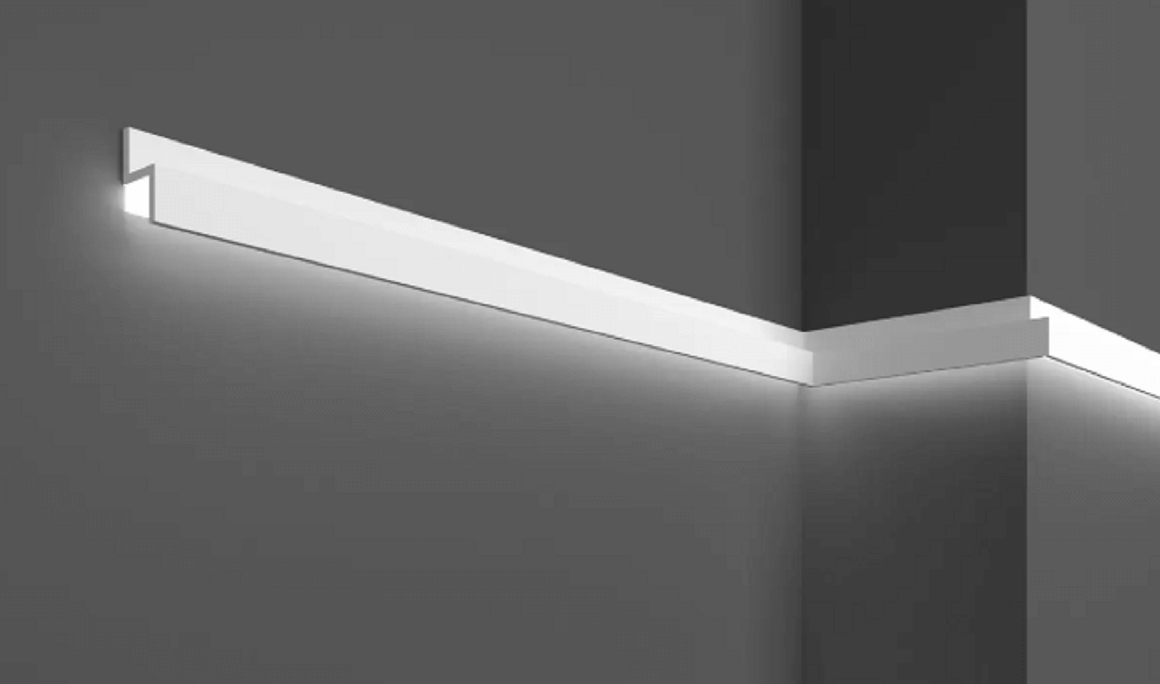 Полімерний молдинг для LED освітлення (40х22х2000мм)