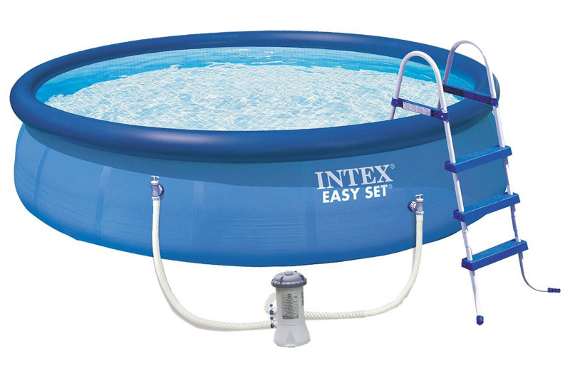 Басейн надувний Інтекс 26166 сходи тент підстилка 457х107см
