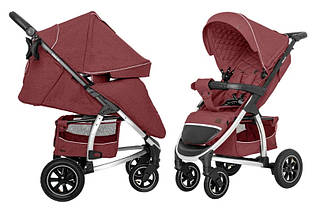 Коляска прогулянкова Carrello Vista CRL-5511 Ruby Red льон +дощовик L /1/