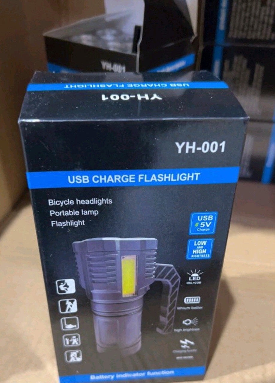 Ліхтар лампа прожектор на акумуляторі LED 4 режими мультифункціональний водонепроникний тактичний ліхтарик