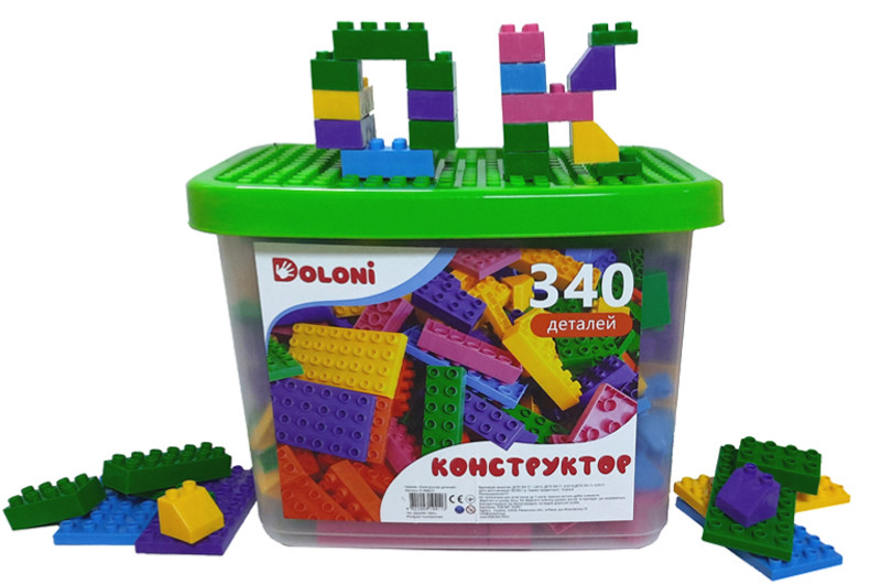 Конструктор блочний 013888/27 "Classic" 340 дет. в боксі DOLONI