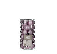 Елочные пластиковые шарики "House of Seasons" комплект 30 шт, Ø 3 см сиреневые