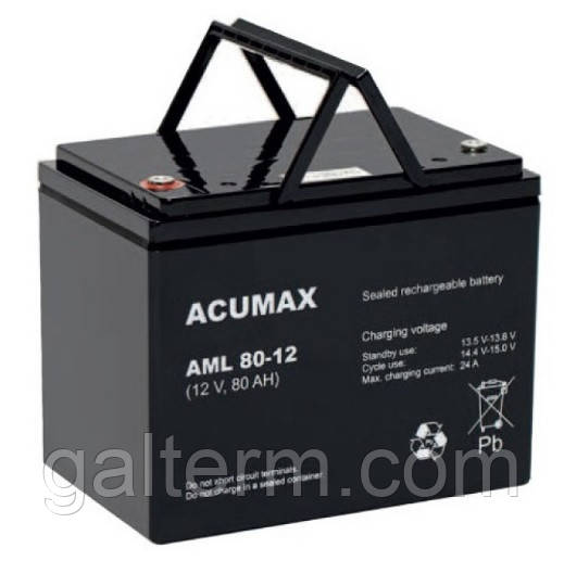 Акумулятор AGM Acumax AML 80 - 12 (80Ah, 12V), фото 1