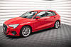 Пороги Audi A3 8Y (2020+) тюнінг обвіс спідниця елерон (V1) Street Pro, фото 4