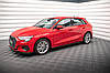 Пороги Audi A3 8Y (2020+) тюнінг обвіс спідниця елерон (V2) Street Pro, фото 3