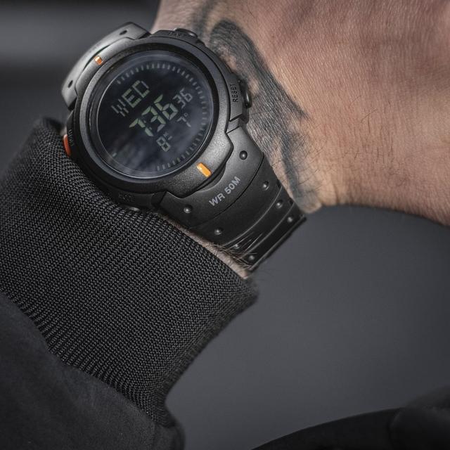 Военные Тактические Часы M-TAC BLACK с Компасом, Часы ...