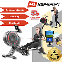 Гребной тренажер аэромагнитный Hop-Sport HS-100AR Roam серый+ мат