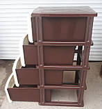 Пластиковий комод великий сітка бежево-коричневий 93х40х52 см, фото 4