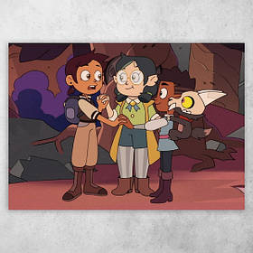 Плакат постер "Луз, Віллоу, Гас та Король Совиний Дім"