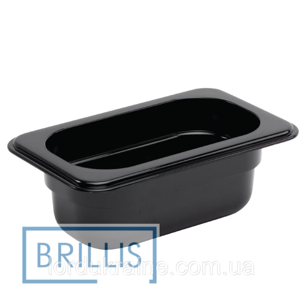 Гастроємність РС 1/9-65 мм з полікарбонату Brillis (108х176х65) чорна, фото 1