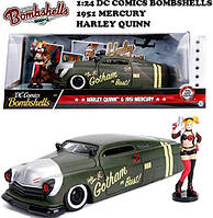 Машина Харлі Квінн Меркурі 1951 Jada Toys 1: 24 DC Comics Bombshells Harley Quinn and 1951 Mercury