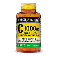 Витамин C 1000мг, с шиповником и биофлавоноидами, Vitamin C Plus Rose Hips and Bioflavonoids Complex, Mason