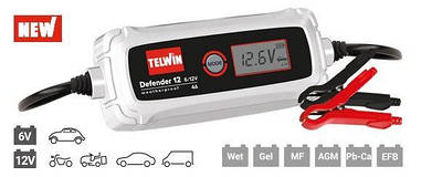 Зарядний пристрій для акумуляторів TELWIN Defender 12, 6/12 V, 2/4 A 64187