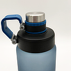 Спортивна пляшка для води 850 мл, EL-1240, Синій / Пляшечка для залу / Пластикова фляга для води, фото 8