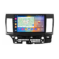 Штатная магнитола 10" Lesko для Mitsubishi Lancer X 2007-2010 2/32Gb CarPlay 4G Wi-Fi GPS Prime IPS Митцубиси