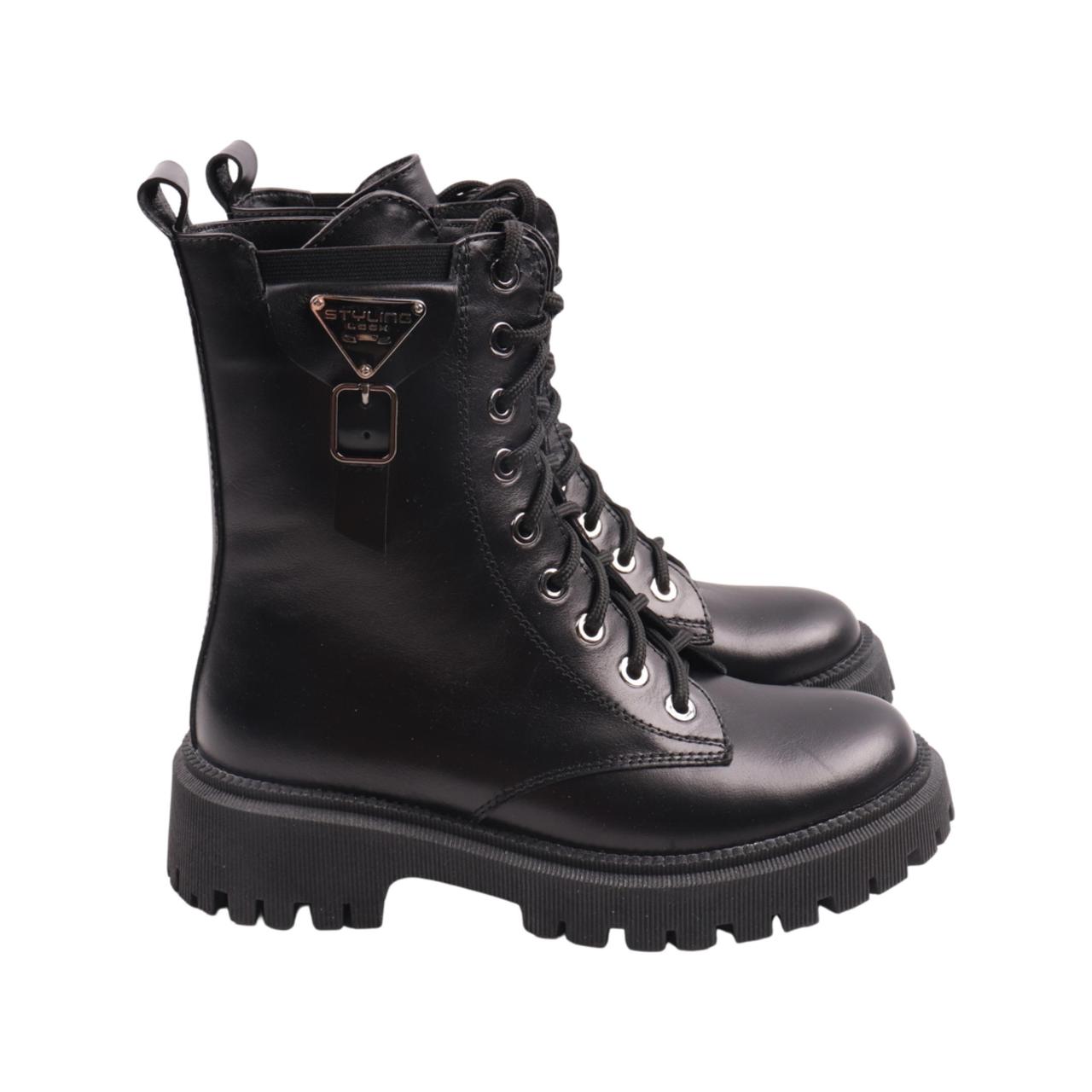 Черевики жіночі R&Y чорні натуральна шкіра, 40, фото 1