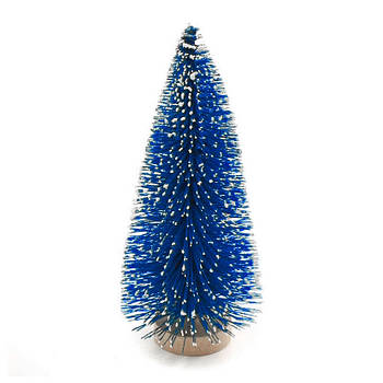 Декоративна прикраса Ялинка Синя в снігу 20 см, Новорічний і різдвяний декор, настільна міні ялинка