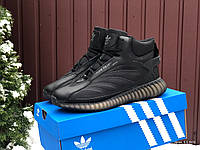 Мужские зимние кроссовки Adidas Yeezy Boost черные