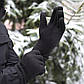 Рукавиці флісові чоловічі Gloves Double чорні, фото 2