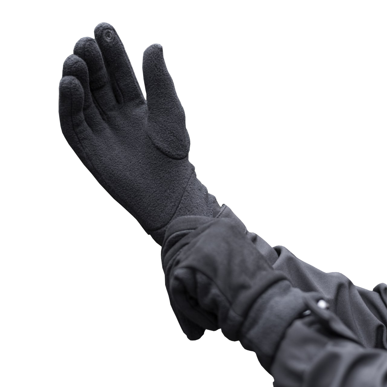 Рукавиці флісові чоловічі Gloves Suede чорні, фото 1