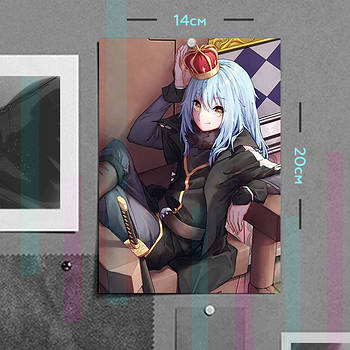 "Рімуру Темпест (Про моє переродження в слиз / TenSura)" плакат (постер) розміром А5 (14х20см)