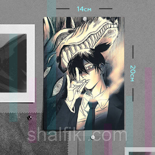 "Акі Хаякава (Людина бензопила / Chainsaw man)" плакат (постер) розміром А5 (14х20см), фото 1