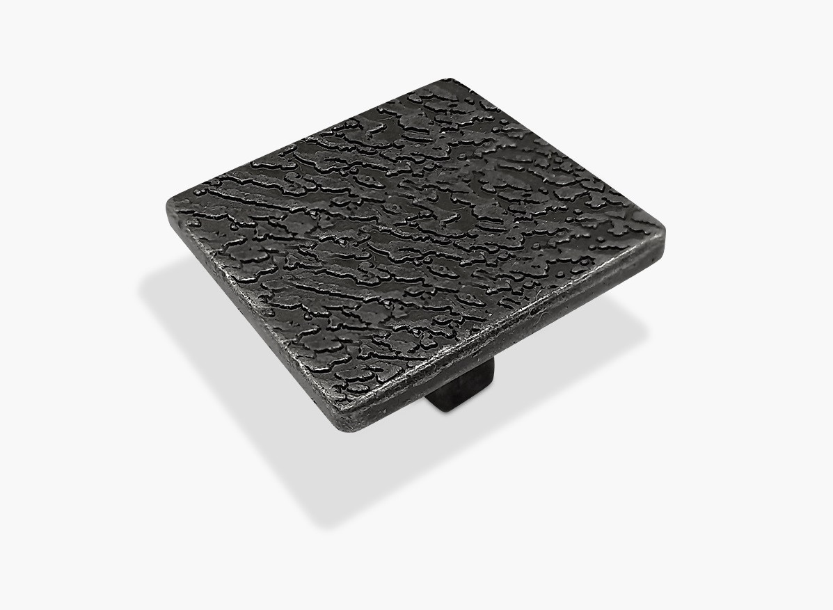 Ручка квадратна кнопка 40х40мм античне срібло Texture