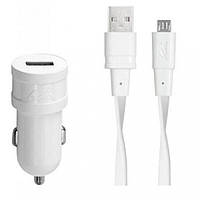 Автомобильное зарядное устройство RivaCase VA4211 WD1 White, 1 x USB, 1A, 12-24V, кабель microUSB