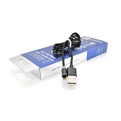 Магнітний кабель PiPo USB 2.0 /Type-C, 2m, 2А, тканинна оплетка, броньований, знімач, Silver, BOX