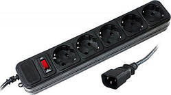 Фільтр-подовжувач мережевий для ДБЖ (UPS) Gembird 1.8 м 5 розеток black (SPG5-X-6B)