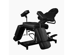 Крісло кушетка для педикюру гідравлічна Кушетка крісла для тату-салону з роздільною підніжкою 236-DM