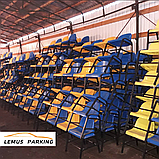 Секційні стільці пластикові на 4 сидіння зі спинкою СТ-04 для бомбосховищ, фото 3