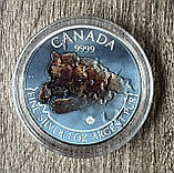 Срібна Монета Канади 5 доларів 2019 р. Ведмідь Гризлі Тіраж 100 шт., фото 3