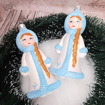 Новорічні іграшки снігуронька 12*6 см