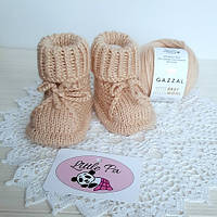 Пінетки "Трикутнички" кремові на 0-3міс.