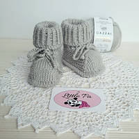 Пінетки "Трикутнички" світло-сірі на 0-3міс.