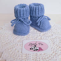 Пінетки "Трикутнички" блакитні на 0-3міс.