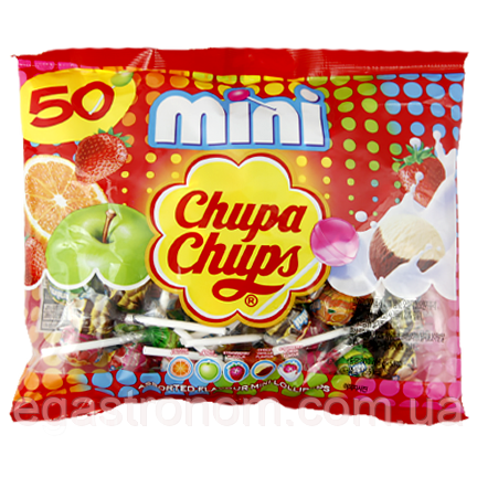 Льодяники на паличці Чупа чупс Chupa chups 300g 50шт/пач 10пач/ящ (Код: 00-00013130), фото 1